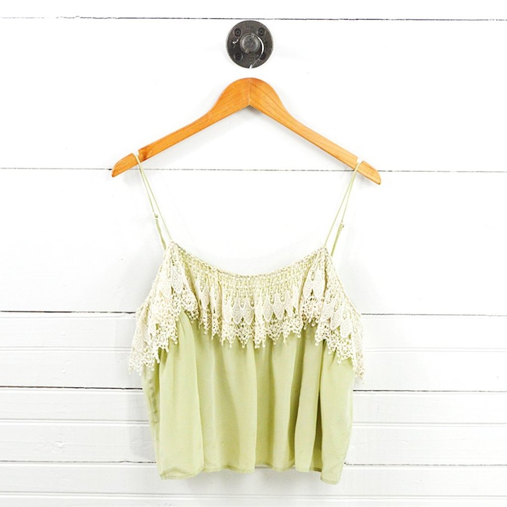 Odylyne Lace Silk Crop Top #147-21